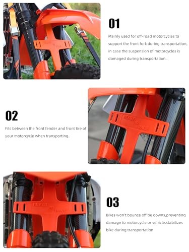  Dirt Bike Fork Saver with Straps,11.22" *9.06" Universal Motorcycle Orange