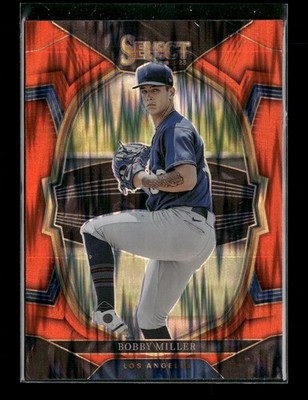 2023 Panini Select #6 Bobby Miller Orange Flash Prizm Los Angeles Dodgers