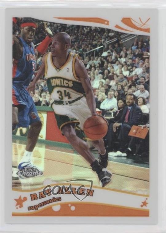 2005-06 Topps Chrome Refractor 633/999 Ray Allen #10 HOF 15wt