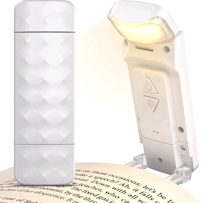 Mexllex Rechargeable Book Reading Light, Eye Caring Reading Light Clip on Book