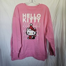 Hello Kitty NEW Holiday Pink Adult Sweatshirt Women's Size Large