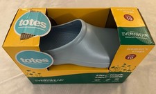 Totes Everywear Women s Clogs, Size 10, Ultra tough, Metallic Bonnie Blue
