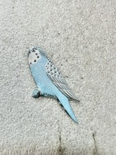 Vintage Lithograph Tin Wild Parrot Bird Pin -JAPAN - Nice Colors 1960s