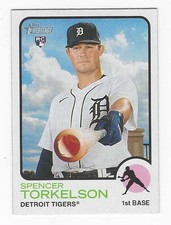2022 Topps Heritage Baseball Tigers Spencer Torkelson Rookie Card #531. rookie card picture