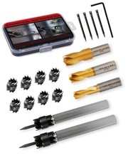 18 PCS Spot Weld Cutter Set - Double Sided HSS Drill Bits, Titanium Coated, Hex