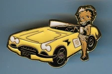 Lions Club Pins - Betty Boop Yellow Corvette Maid