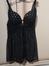 Babydoll Negligé Push Up mit Herzchen und Spitze  80A Mister*Lady