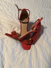 Betsey Johnson Mari Heels, Red Rhinestone , Size 8M