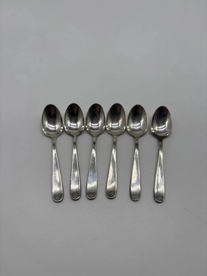Set 6 Kaffeelöffel Christofle 9,5 cm Metall versilbert französische Goldschmiedekunst L