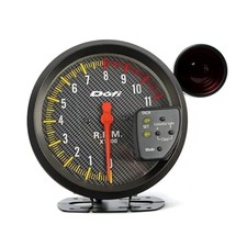 5" Universal Car Tachometer Gauge 7 Colors Backlit Carbon Fiber Pattern Finish