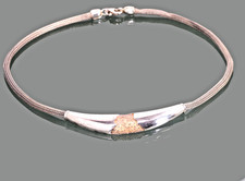 Silber Kette 925 Sterling  MODERNIST DESIGN COLLIER  Halskette Silbergeflecht