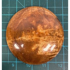 Hand-Turned Exotic Wood Pocket & Desk Mirror Burl Wood Vintage