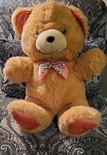 HUGE Vintage Teddy Precious Dandee Plush Stuffed Bear 24"