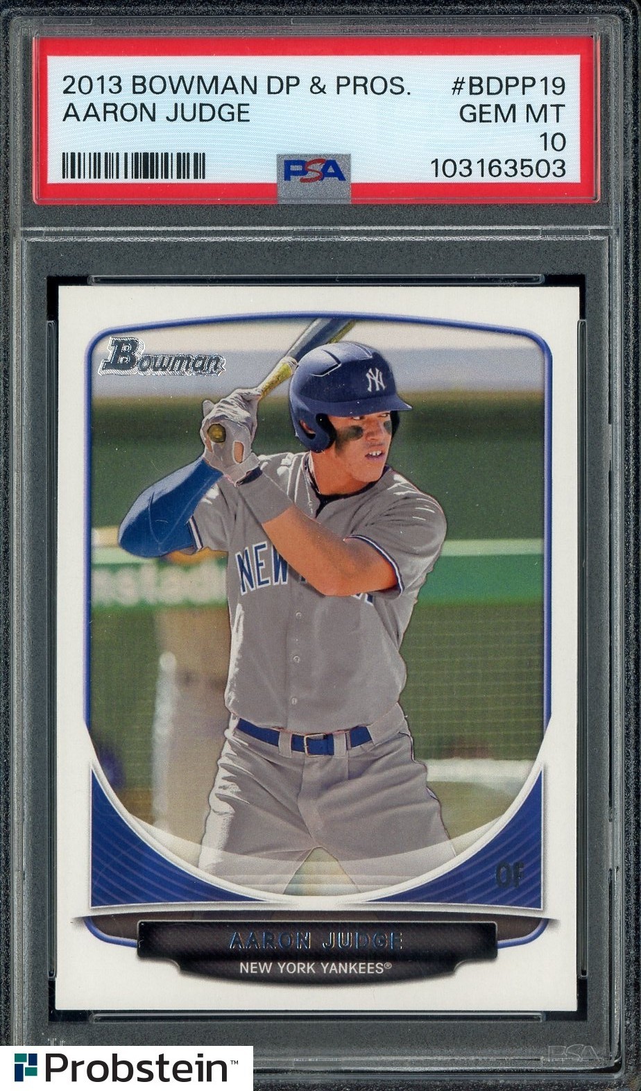 2013 Bowman DP & Prospects #BDPP19 Aaron Judge Yankees RC Rookie PSA 10 view 1