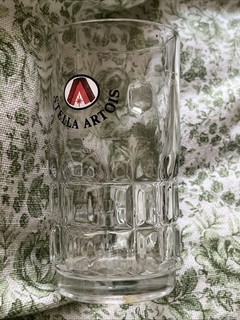 Stella Artois vintage handled 1/2 larger glass