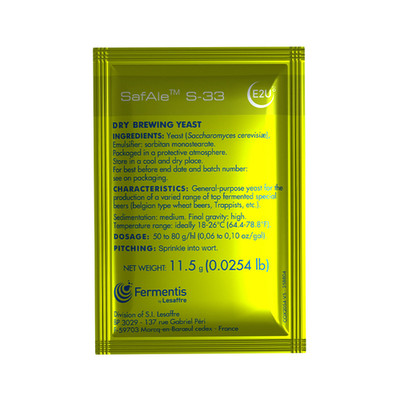 Fermentis Safbrew S-33 Dry Brewing Yeast