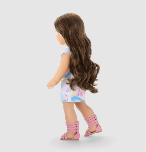 (2) American Girl 18" Doll - Truly Me #125 & #126 Blonde/Brunette Long Wavy Hair - Afbeelding 6 van 8