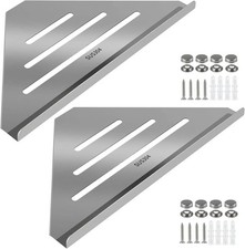 2 Pcs 304 Stainless Steel Corner Shelf with Screws, Triangle Shower Caddy New