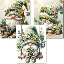 Diamond Painting Kits for Adults,3 Pack Succulents Dwarf Diamond Art for Beginn