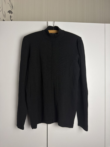 Mugler, Thierry Mugler Paris Turtleneck Sweater Men’s M Black Pure New Wool Italy