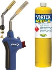 VT3GBOXM Vortex Brazing Torch Kit & Map-x Gas