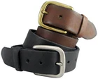 Classic Buckle 100% Genuine Full Grain Leather Casual Jean Belt 1-1/2" Wide