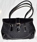Faux Patent Leather Shoulder Bag Nwot Liz Claiborne Signature Black Fabric Croc