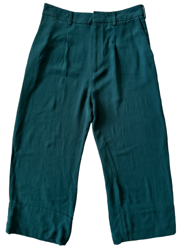 ALTRA & Other Stories Pantaloni cropped gamba larga verde taglia US 8