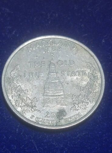 2000 P Maryland State Quarter Cent Coin US Mint Error 25 Cents The Old Line 1788 - Picture 4 of 5