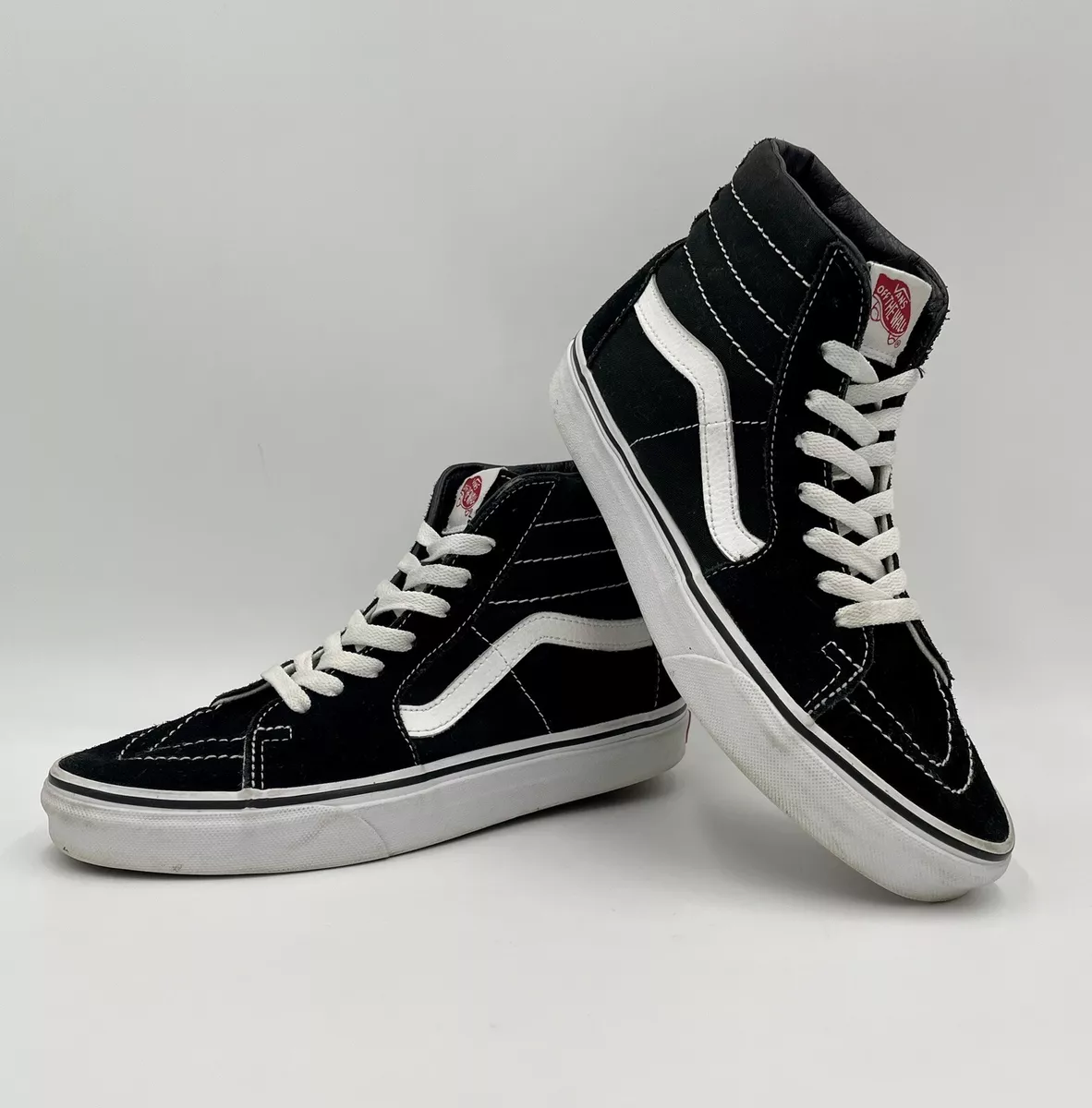 Vans SK8-Hi suede trainers in black white