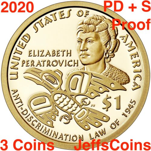 2020 PDS SACAGAWEA loi anti-discrimination amérindienne preuve 3 dollars - Photo 1 sur 17