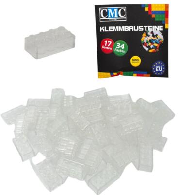 100 Klemmbausteine Clear Transparent Durchsichtig Bausteine 2x4 Noppen Bricks