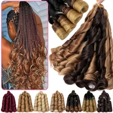 French Curl Braiding Hair 24" Pre-Stretched Bouncy Braiding Extension Long Thick