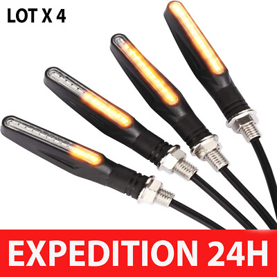 4 x LED Blinker sequentiell Bernstein Motorrad Roller Universal Glühbirne Licht E11