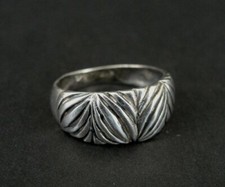 Ring Silver Curve Line Design Sterling 925 Ring Band Size 5.5 Ring 5 1/2