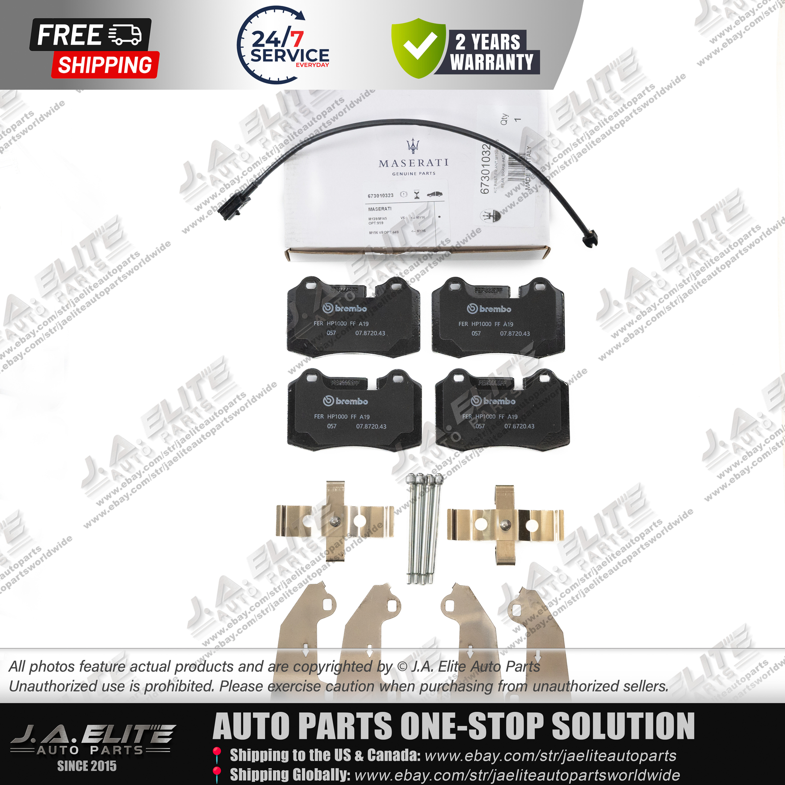 Genuine Maserati Front & Rear Brake Pad kit for Quattroporte GranTurismo GC 4.7L