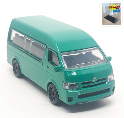 D*o様 ヒコセブン RAYS Caravan & Hiace 2台の計3台セッ Majorette Toyota Hiace Van Teal Green 1:69 (3