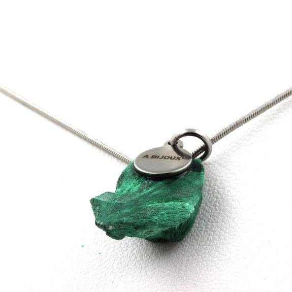 Collier Malachite Kipushi pendentif minéraux et pierres naturelles vert