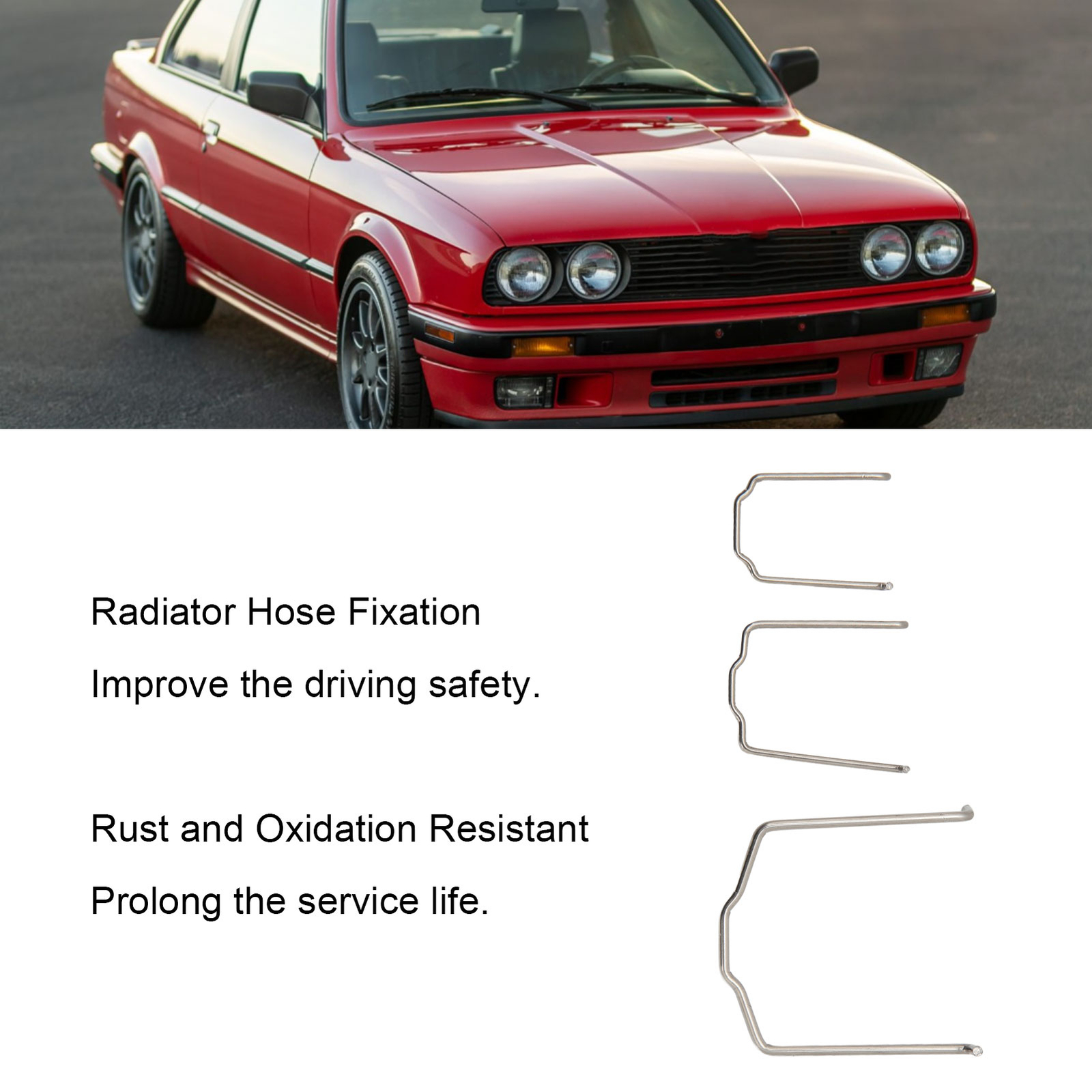 3Pcs Radiator Hose Retaining Spring 154 23 For E39 E38 E60 E90 745Li X5