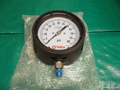 Process Pressure Gauge 4-1/2'' Face 60 PSI 1/4'' NPT Phenolic w/Stainless Lower