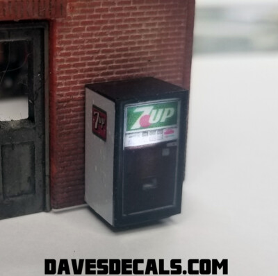 SML7UP1-HO DAVE'S DETAILS 1:87 SODA MACHINE LIT 12vdc PRE-WIRED and BUILT 7UP1