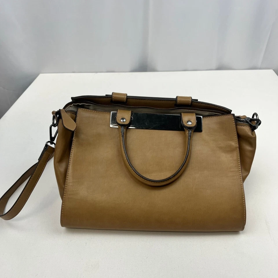 The Limited Handbag Satchel Brown Removable Strap Inner Pockets - Image 2 of 4