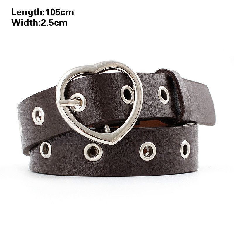 Harajuku Adjustable Leather Waistband - Double Eyelet Metal Harajuku Adjustable Leather Waistband - Double Eyelet Metal
