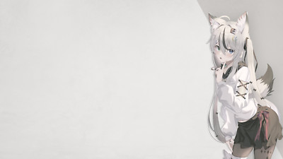 Anime Manga Girls Neko Ears Fan Art Illustration  Gaming Mat Desk 48880