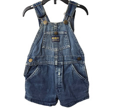 Vintage OshKosh Denim Shortalls Overalls 4 5 Jean Adjustable Straps Pockets 90s