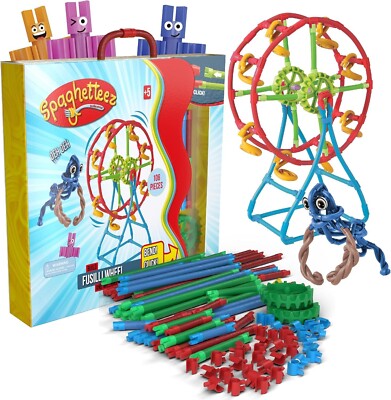 Spaghetteez Fusilli Wheel Set- Buildable Amusement Ride Gorilla STEM Kit  Kids