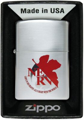 Zippo Evangelion Eva NEW NERV Silver Satena Plating Japan Zippo Evangelion Eva NEW NERV Silver Satena Plating Japan