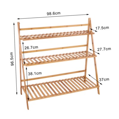 Standregal Bambus Badregal Haushaltregal Treppenregal Kchenregal mit 3/4  Etagen | eBay.de