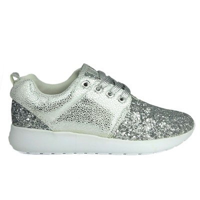 silver sparkly trainers womens