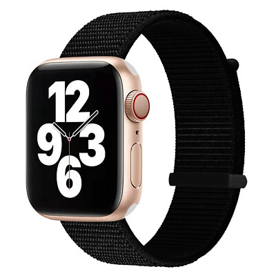 Nylon Sport Loop Armband für Apple Watch iwatch 38 - 45 Series 8 7 6 SE 5 4 3 2